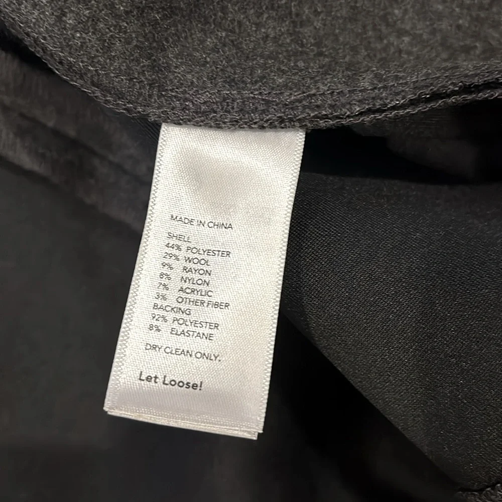 Kate Spade‎ Saturday Behind The Scenes Gray Wool Blend Blazer Jacket Size L